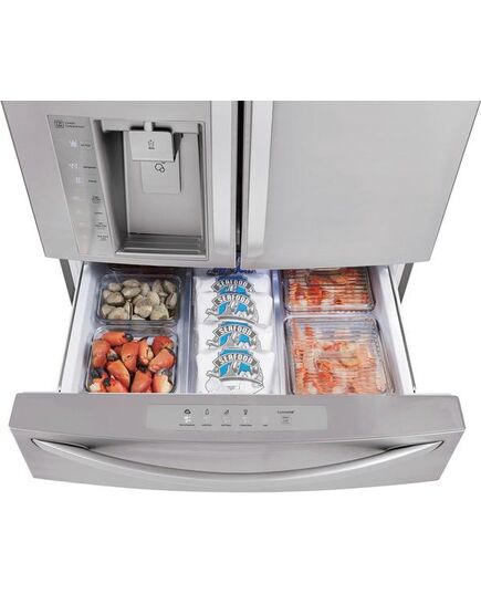 LG - Door-in-Door 29.9 Cu. Ft. 4-Door French Door Refrigerator with Thru-the-Door Ice and Water - Stainless steel, изображение 4