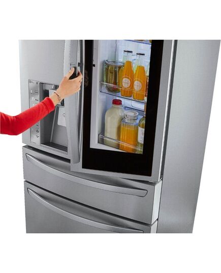 LG - 29.7 Cu. Ft. 4-Door French InstaView Door-in-Door Smart Wi-Fi Enabled Refrigerator - Stainless steel, изображение 6