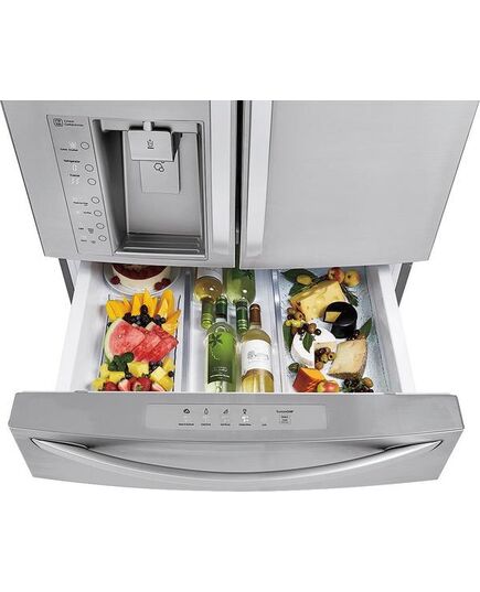 LG - Door-in-Door 29.9 Cu. Ft. 4-Door French Door Refrigerator with Thru-the-Door Ice and Water - Stainless steel, изображение 5