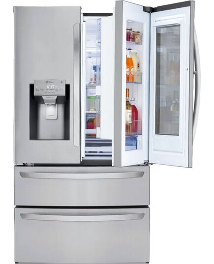 LG - InstaView Door-in-Door 27.8 Cu. Ft. 4-Door French Door Refrigerator - PrintProof Stainless Steel, изображение 5