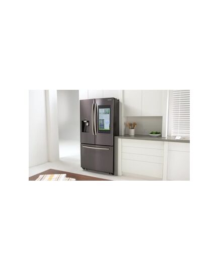 Samsung - Family Hub 22.2 Cu. Ft. 4-Door French Door Counter-Depth Refrigerator - Fingerprint Resistant Black Stainless Steel, изображение 7