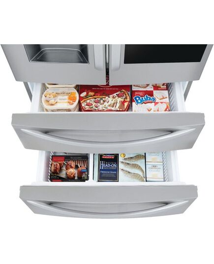 LG - InstaView Door-in-Door 27.8 Cu. Ft. 4-Door French Door Refrigerator - PrintProof Stainless Steel, изображение 8