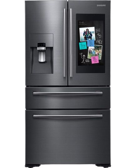 Samsung - Family Hub 22.2 Cu. Ft. 4-Door French Door Counter-Depth Refrigerator - Fingerprint Resistant Black Stainless Steel, изображение 11