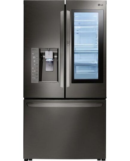 LG - 23.5 Cu. Ft. French InstaView Door-in-Door Counter-Depth Smart Wi-Fi Enabled Refrigerator - PrintProof Black Stainless Steel, изображение 11