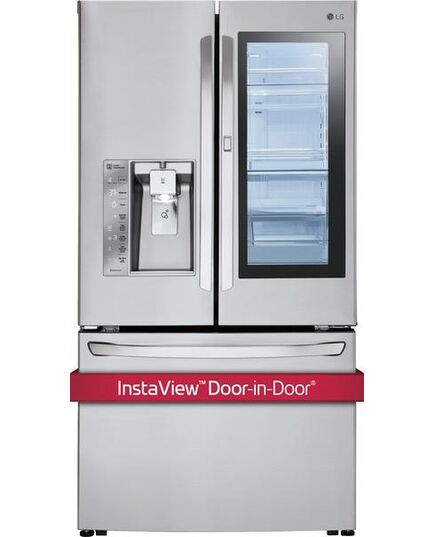 LG - 23.5 Cu. Ft. French InstaView Door-in-Door Counter-Depth Smart Wi-Fi Enabled Refrigerator - Stainless steel, изображение 11