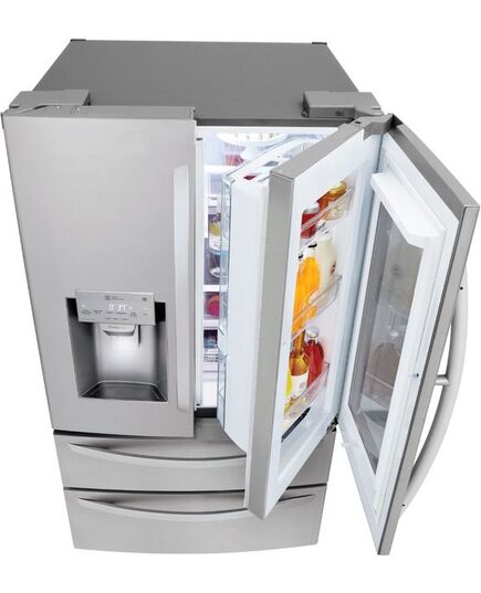 LG - InstaView Door-in-Door 27.8 Cu. Ft. 4-Door French Door Refrigerator - PrintProof Stainless Steel, изображение 12