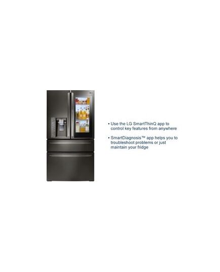 LG - 29.7 Cu. Ft. 4-Door French InstaView Door-in-Door Smart Wi-Fi Enabled Refrigerator - Stainless steel, изображение 15