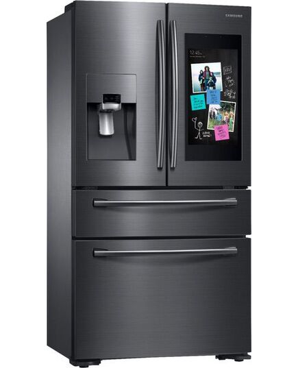 Samsung - Family Hub 22.2 Cu. Ft. 4-Door French Door Counter-Depth Refrigerator - Fingerprint Resistant Black Stainless Steel, изображение 16