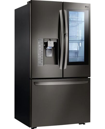 LG - 23.5 Cu. Ft. French InstaView Door-in-Door Counter-Depth Smart Wi-Fi Enabled Refrigerator - PrintProof Black Stainless Steel, изображение 22