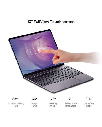 Huawei Matebook 13 Signature Edn. Laptop - 13" 2K Touch, 8th Gen i5, 8 GB RAM, 256 GB SSD, Office 365 Personal 1-Year, Silver(Us Warranty), изображение 2