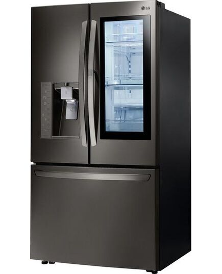 LG - 23.5 Cu. Ft. French InstaView Door-in-Door Counter-Depth Smart Wi-Fi Enabled Refrigerator - PrintProof Black Stainless Steel, изображение 25