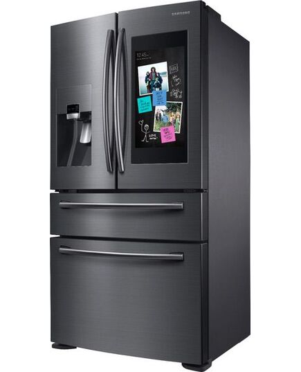 Samsung - Family Hub 22.2 Cu. Ft. 4-Door French Door Counter-Depth Refrigerator - Fingerprint Resistant Black Stainless Steel, изображение 17