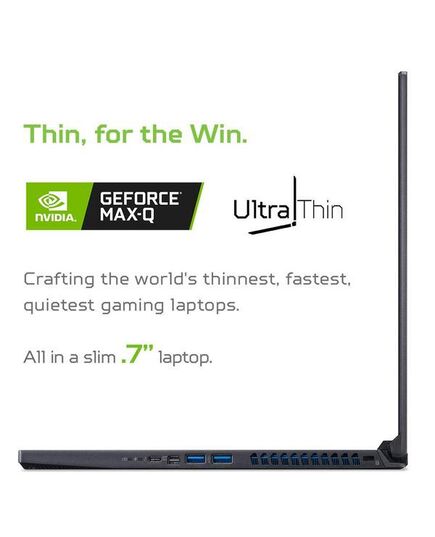 Acer Predator Triton 500 Thin & Light Gaming Laptop, Intel Core i7-8750H, GeForce RTX 2080 Max-Q, 15.6" Full HD 144Hz 3ms G-Sync IPS Display, 32GB DDR4, 1TB PCIe NVMe SSD RAID 0, RGB KB, PT515-51-765U, изображение 9