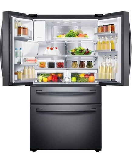Samsung - Family Hub 22.2 Cu. Ft. 4-Door French Door Counter-Depth Refrigerator - Fingerprint Resistant Black Stainless Steel, изображение 18