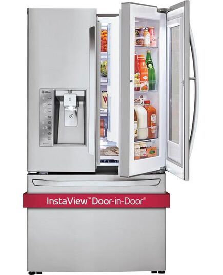LG - 23.5 Cu. Ft. French InstaView Door-in-Door Counter-Depth Smart Wi-Fi Enabled Refrigerator - Stainless steel, изображение 22
