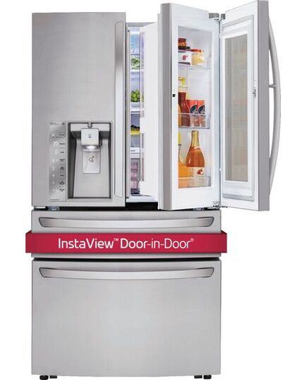 LG - 29.7 Cu. Ft. 4-Door French InstaView Door-in-Door Smart Wi-Fi Enabled Refrigerator - Stainless steel, изображение 29