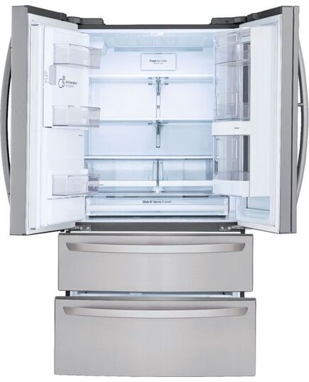 LG - InstaView Door-in-Door 27.8 Cu. Ft. 4-Door French Door Refrigerator - PrintProof Stainless Steel, изображение 32