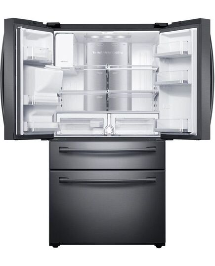 Samsung - Family Hub 22.2 Cu. Ft. 4-Door French Door Counter-Depth Refrigerator - Fingerprint Resistant Black Stainless Steel, изображение 19