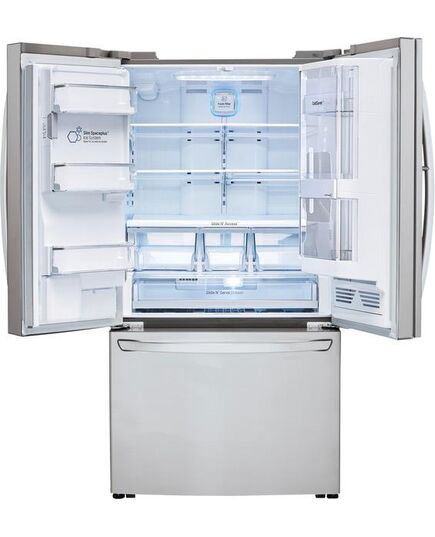 LG - 23.5 Cu. Ft. French InstaView Door-in-Door Counter-Depth Smart Wi-Fi Enabled Refrigerator - Stainless steel, изображение 23
