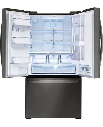 LG - 23.5 Cu. Ft. French InstaView Door-in-Door Counter-Depth Smart Wi-Fi Enabled Refrigerator - PrintProof Black Stainless Steel, изображение 27