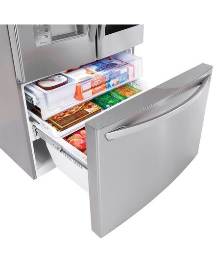 LG - 23.5 Cu. Ft. French InstaView Door-in-Door Counter-Depth Smart Wi-Fi Enabled Refrigerator - Stainless steel, изображение 24
