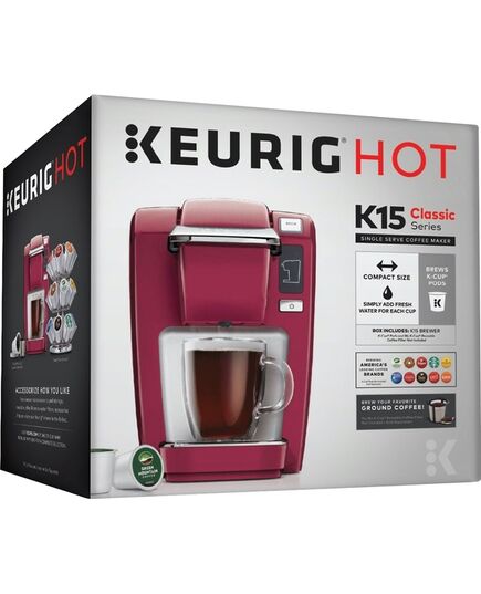 Keurig - K-Mini K15 Single-Serve K-Cup Pod Coffee Maker - Red, изображение 6