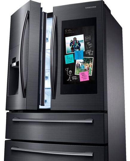 Samsung - Family Hub 22.2 Cu. Ft. 4-Door French Door Counter-Depth Refrigerator - Fingerprint Resistant Black Stainless Steel, изображение 20