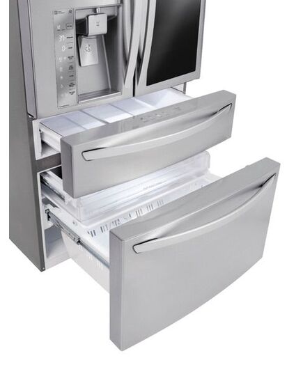 LG - 29.7 Cu. Ft. 4-Door French InstaView Door-in-Door Smart Wi-Fi Enabled Refrigerator - Stainless steel, изображение 31
