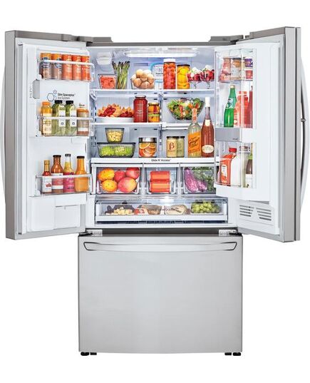 LG - 23.5 Cu. Ft. French InstaView Door-in-Door Counter-Depth Smart Wi-Fi Enabled Refrigerator - Stainless steel, изображение 25