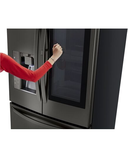 LG - 23.5 Cu. Ft. French InstaView Door-in-Door Counter-Depth Smart Wi-Fi Enabled Refrigerator - PrintProof Black Stainless Steel, изображение 29