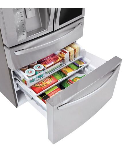 LG - 29.7 Cu. Ft. 4-Door French InstaView Door-in-Door Smart Wi-Fi Enabled Refrigerator - Stainless steel, изображение 32