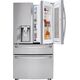 LG - 29.7 Cu. Ft. 4-Door French InstaView Door-in-Door Smart Wi-Fi Enabled Refrigerator - Stainless steel, изображение 2