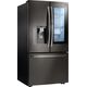 LG - 23.5 Cu. Ft. French InstaView Door-in-Door Counter-Depth Smart Wi-Fi Enabled Refrigerator - PrintProof Black Stainless Steel, изображение 22